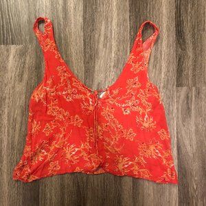 Free People Cropped Floral Tank - Size S